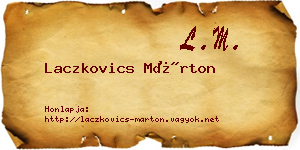 Laczkovics Márton névjegykártya