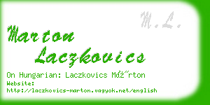 marton laczkovics business card